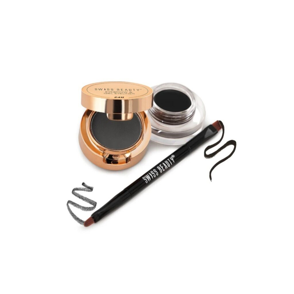 Swiss Beauty Eyebrow & Eyeliner 2-in-1 Gel – Black