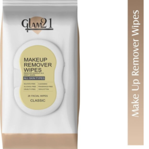 Glam21 Makeup Remover – Fragrance Free, Pre-Moisturized 100% Cotton Wipes
