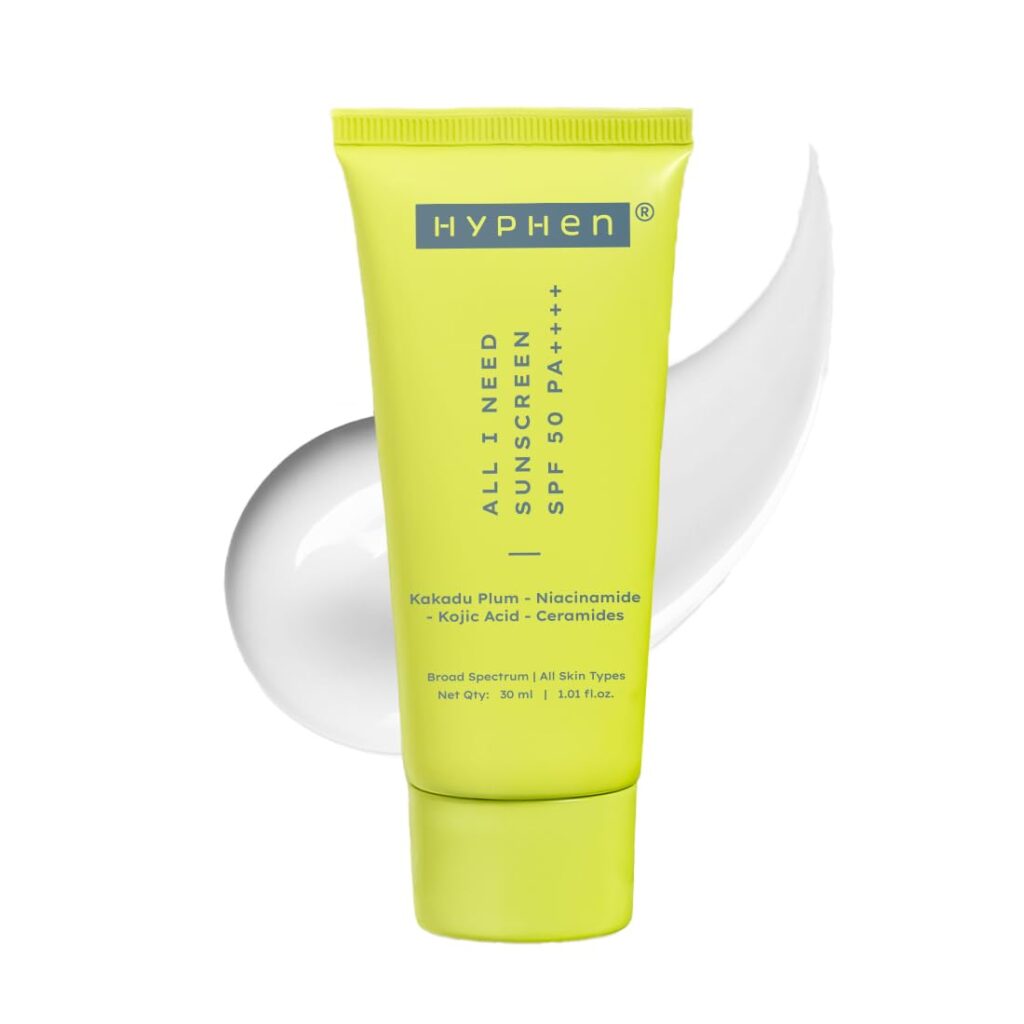 Hyphen All I Need Sunscreen SPF 50 PA++++ – Lightweight Broad Spectrum UV Protection with Niacinamide & Kakadu Plum – 30ml