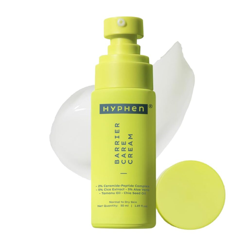 Hyphen 2% Ceramide-Peptide Complex Barrier Repair Face Moisturizer for Oily Skin | Lightweight Gel Cream, Oil-Free Hydration | Non-Comedogenic (50ml)