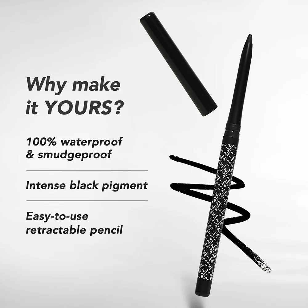 Kay Beauty Pencil Semi-Matte Waterproof BLACK Kajal . - Image 3