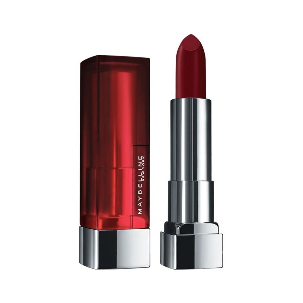 Maybelline New York Color Sensational Creamy Matte Lipstick in Rich Ruby shade with creamy matte finish and hydrating formula