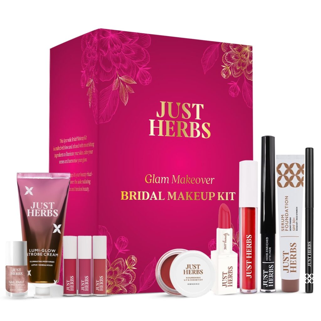 Just Herbs Beauty Essentials Makeup Kit – All-in-One Herbal Makeup Combo