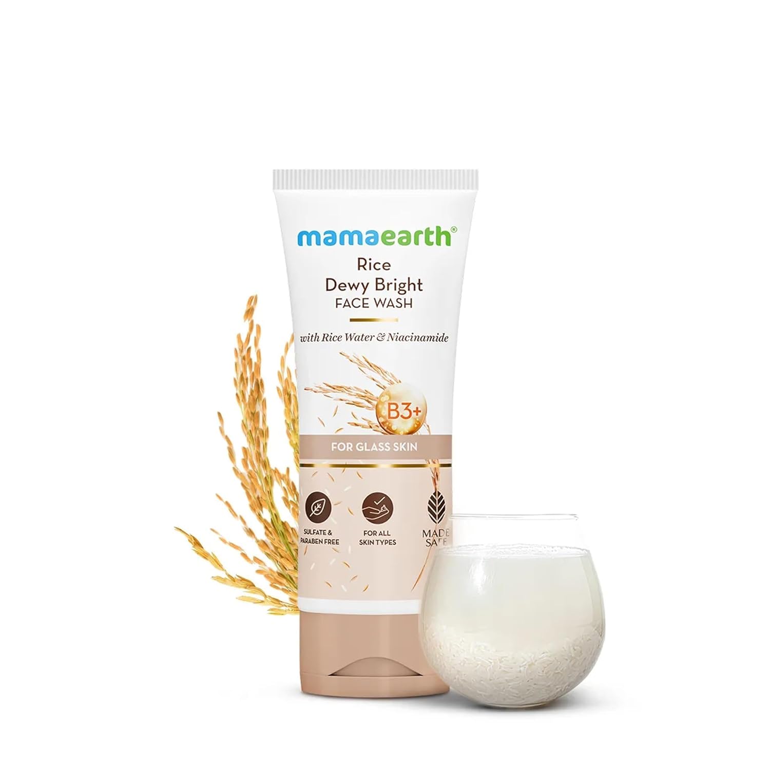 Mamaearth Rice Face Wash with Niacinamide & Rice Water