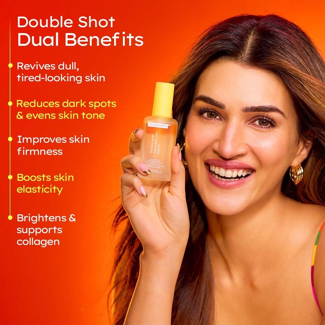 Hyphen Double Shot Serum with 11% Mandarin 5% Niacinamide 2% PGA & Bakuchiol Brightening, Skin Boosting - Image 3