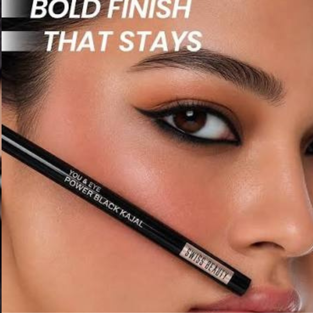 SWISS BEAUTY You & Eye Power Black Pencil Kajal ,Waterproof & Smudge-Proof ,24 Hour Stay ,Matte Finish Black Kajal . 0.30gm - Image 4