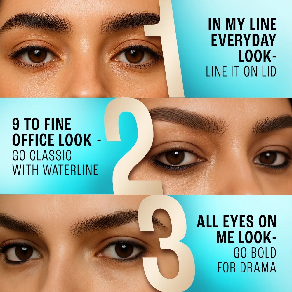 Lakme 9-5 Eyeconic Kajal, Smudgeproof and Waterproof that lasts upto 24H, 0.35g - Image 4
