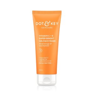 DOT & KEY Vitamin C + E Super Bright Gel Face Wash For Glowing ,Glow Boosting, Super Bright  ,Radiance , Brightening Skin | All Skin Types| With Triple Vitamin C| Face Wash For Women & Men|75 Ml
